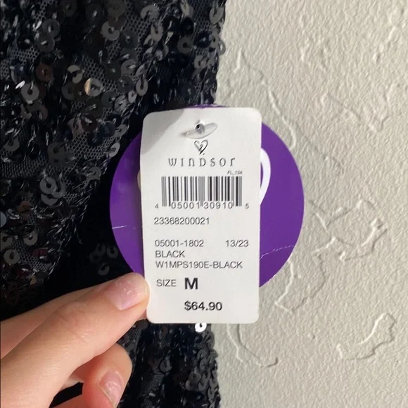Windsor Raelyn Sequin Mini Party Dress NWT M - Picture 5 of 10